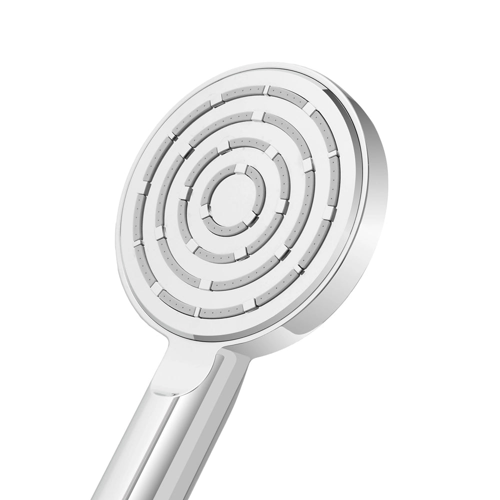 Doccetta tonda monogetto da 23,5 cm cromo lucido in ABS anticalcare Hidra