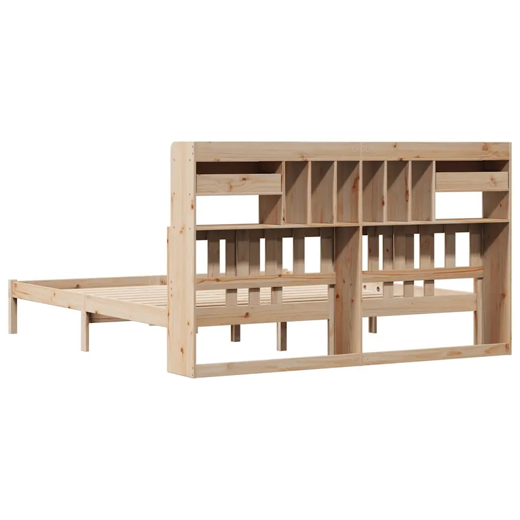 Letto Libreria senza Materasso 180x200 cm in Legno di Pino 3322347