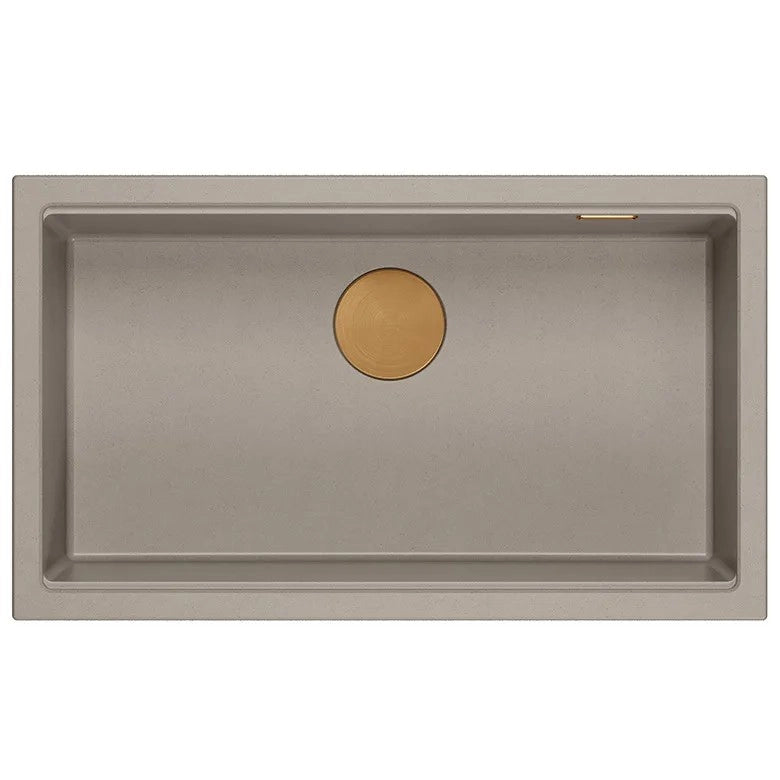 Lavello In Granito Logan 110 Beige Tappo rame spazzolato