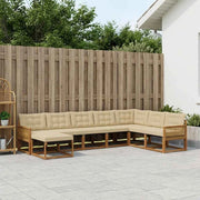 Set di divani da esterno 8 pz Naturale e Beige 3381621