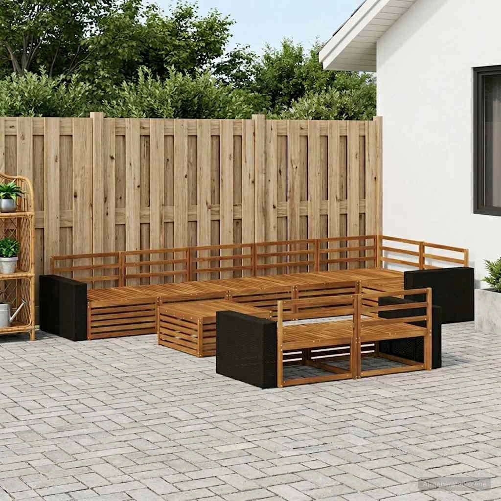 Set di divani da esterno 9 pz 3383542