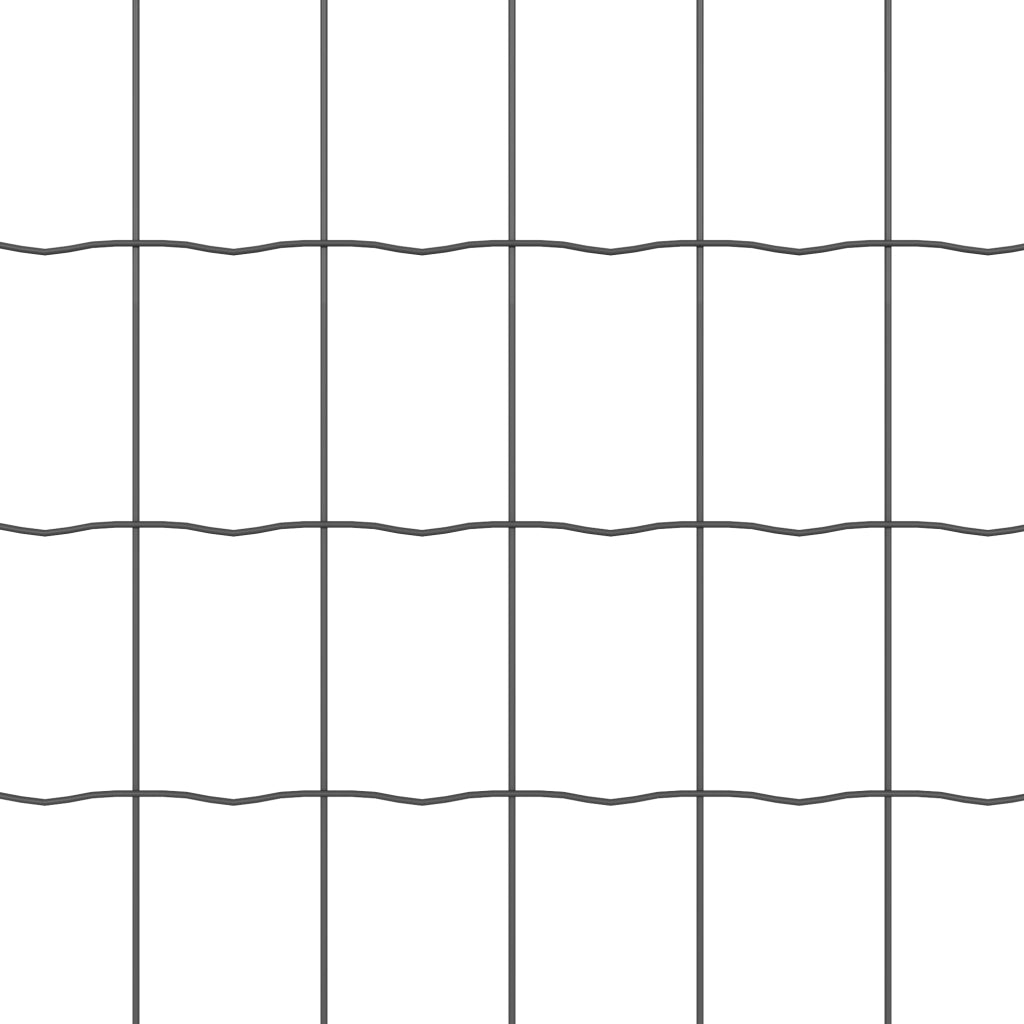 Euro Fence con 5 post in U Grigio 0,8x10 m Acciaio