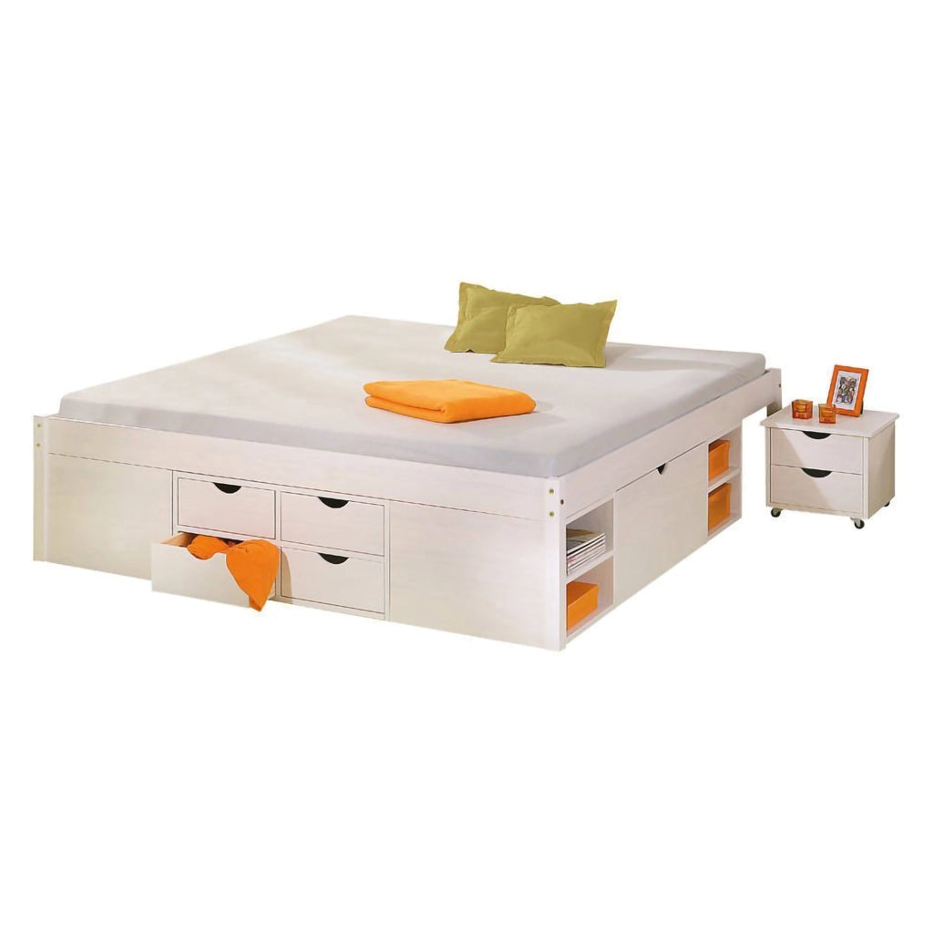 Letto Matrimoniale Faraldi, Letto Matrimoniale Contenitore, Bianco