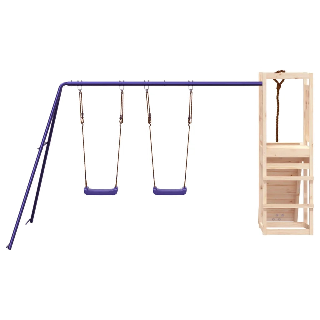 Set da Gioco da Esterno in Legno Massello di Pino