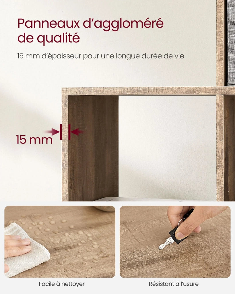 Scaffale portaoggetti a scala con 6 scomparti per libreria soggiorno camera da letto bianco 12_0005764