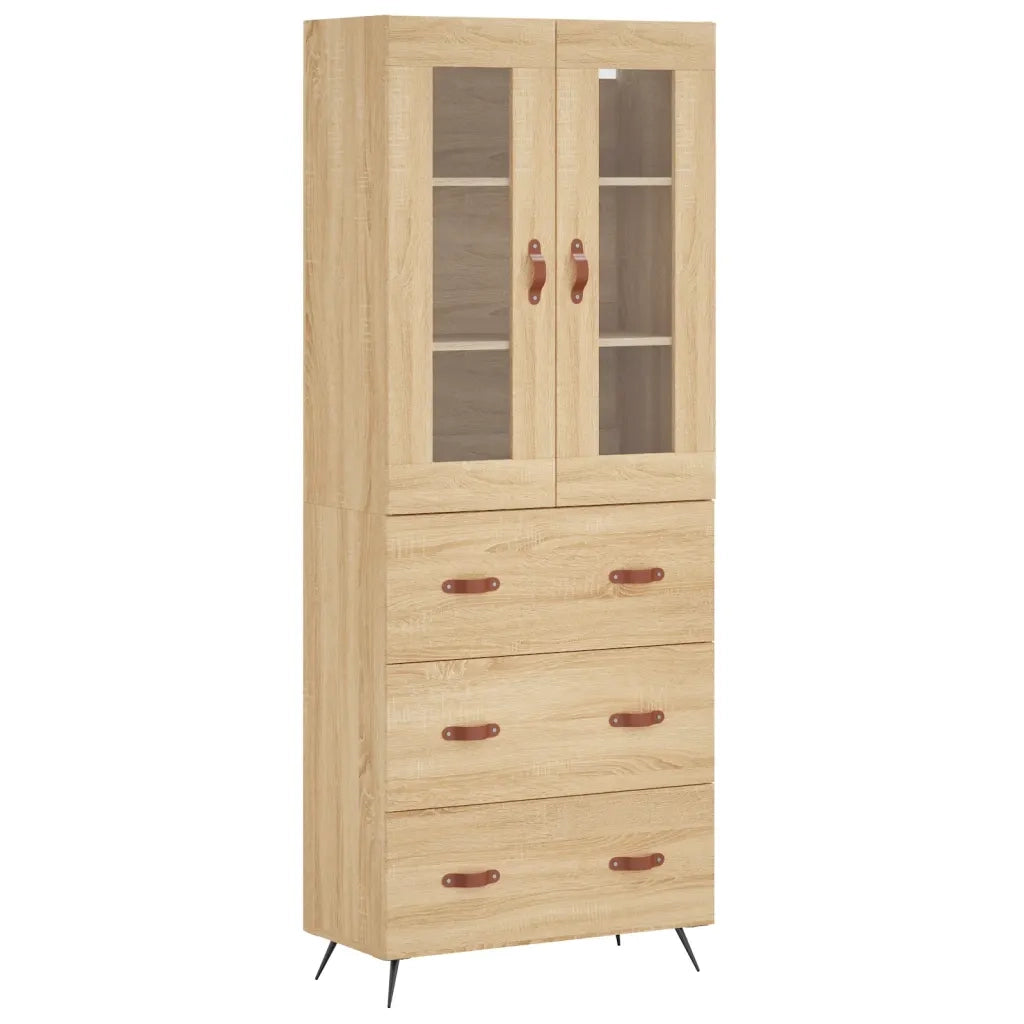 Credenza Rovere Sonoma 69,5x34x180 cm in Legno Multistrato 3198380