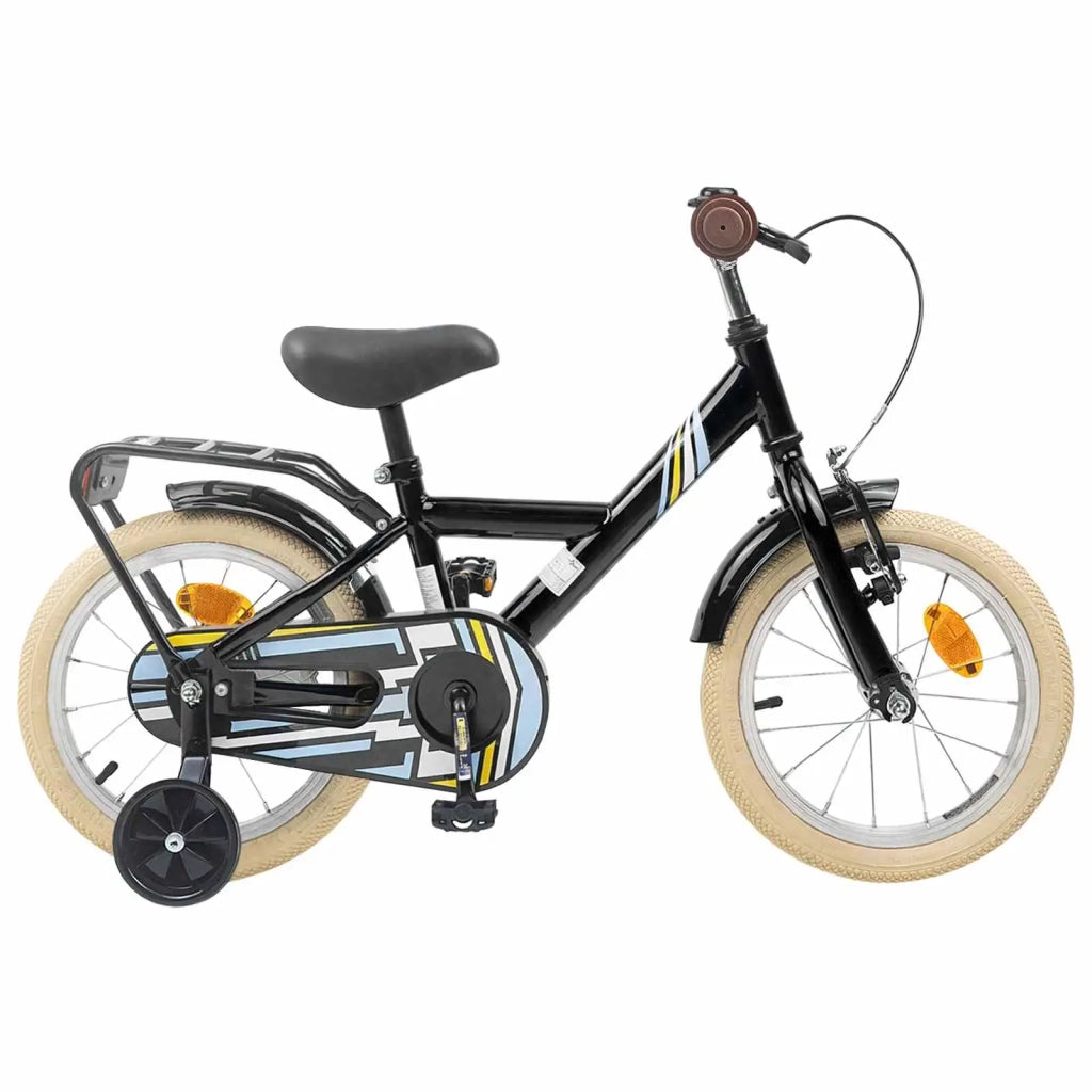 Bicicletta per Bambini 16 Pollici per bambini di 4-6 anni Nero 42009485