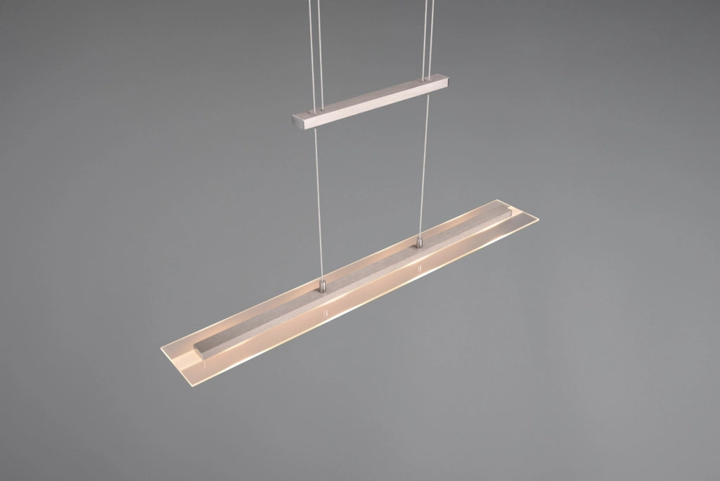 Lampada a sospensione lineare MILOS vetro cromo LED 5W 4L