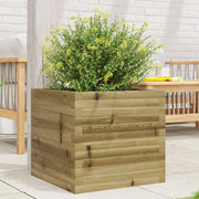 Fioriera rialzata per piante e fiori terrazza giardino 50 x 50 x 45,5 cm legno di pino impregnato marrone 02_0037635