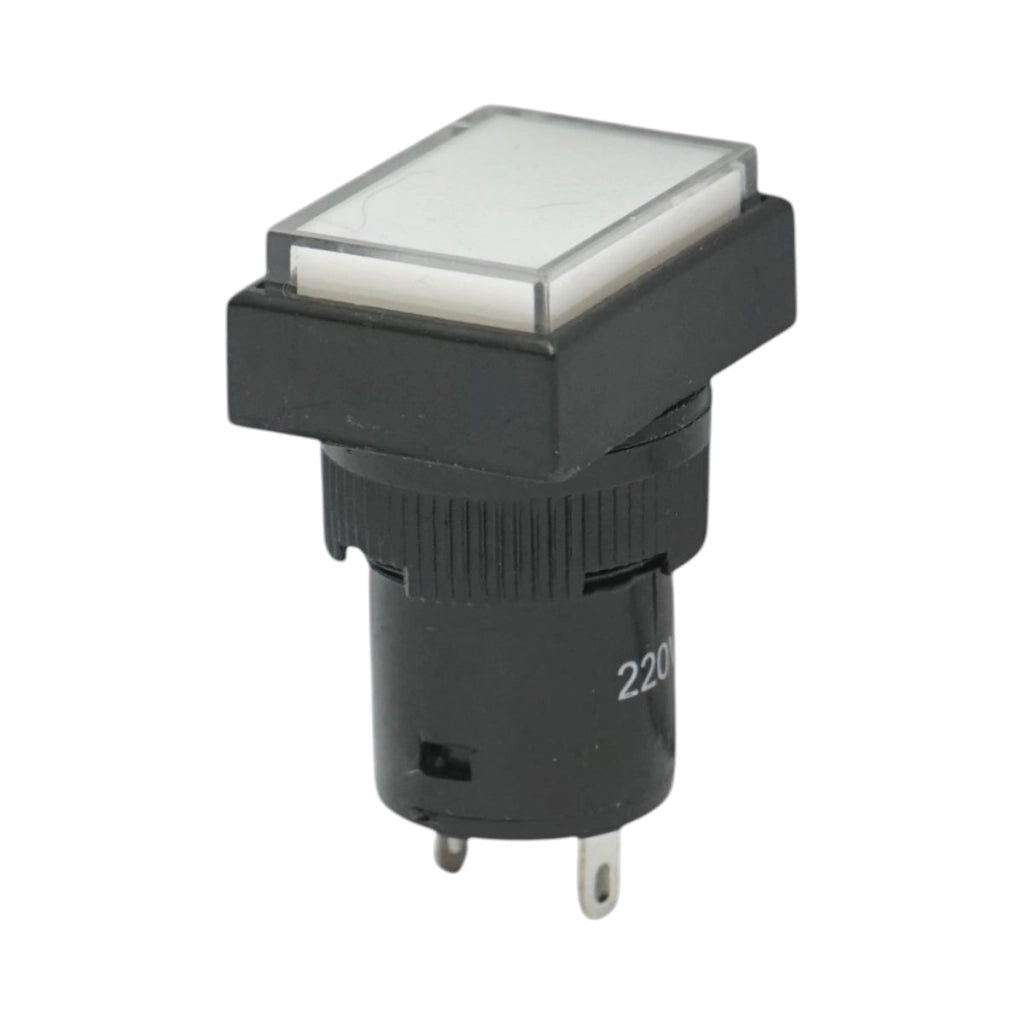 Indicatore di segnale LED industriale bianco 220V Ø 16mm quadrato Breckner Germany