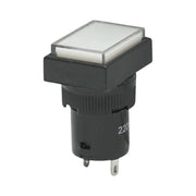 Indicatore di segnale LED industriale bianco 220V Ø 16mm quadrato Breckner Germany