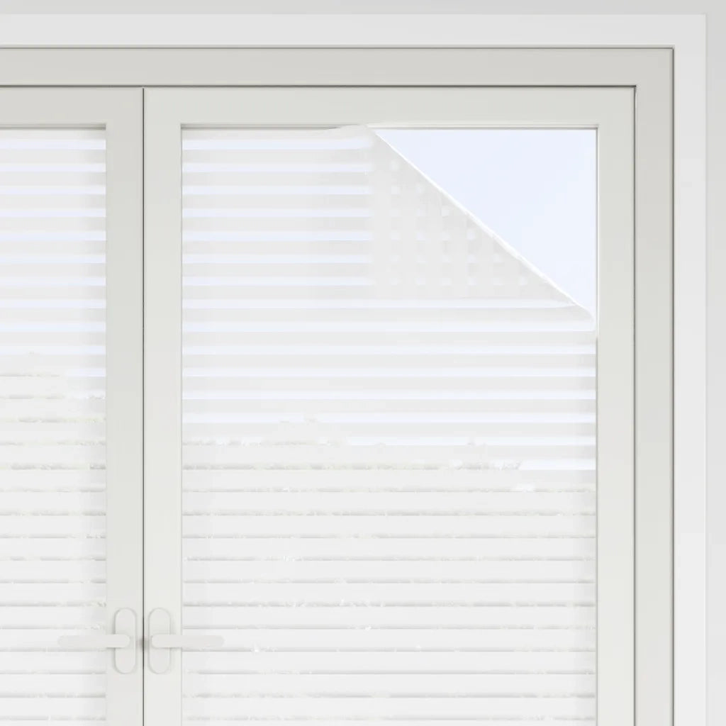 Pellicole per Finestre Smerigliate 2pz Motivo a Righe in PVC 3208973