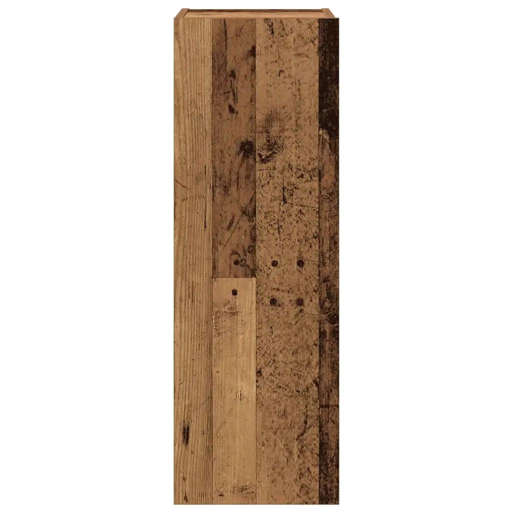 Set Mobile TV 4 pz Montato a Parete Legno Antico in Truciolato