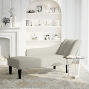 Sdraio con Bracciolo Destro in Velluto Crema CFW1634593