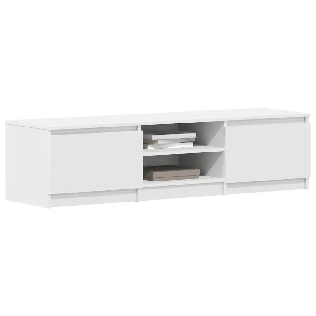 Mobile Porta TV Bianco 140x40x35,5 cm in Legno Multistrato 800648