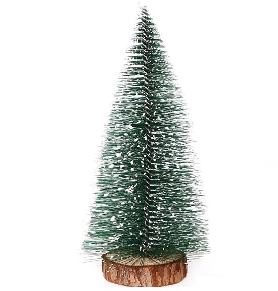 Albero di Natale Miniaturale 40 cm - Decorazione per Tavola - Albero di Natale Artificiale - Albero di Natale di Dendro - Materiale PVC/Hout - 1 pezzo