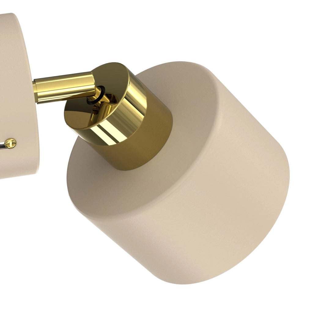 Applique Parkla 1xE27 beige oro regolabile Luminex