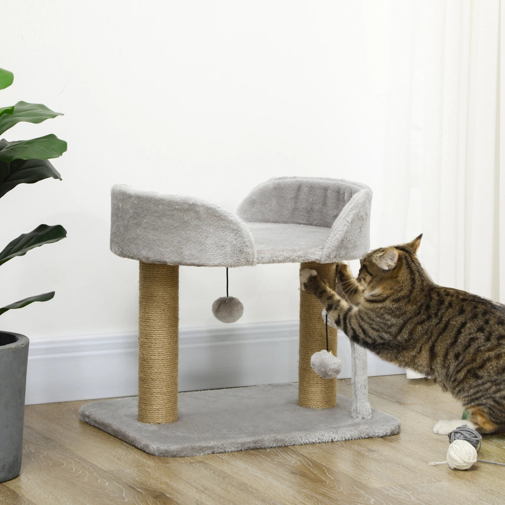 Albero per Gatti con Tiragraffi ¨C Zephmum ¨C 48x38x42 cm Grigio