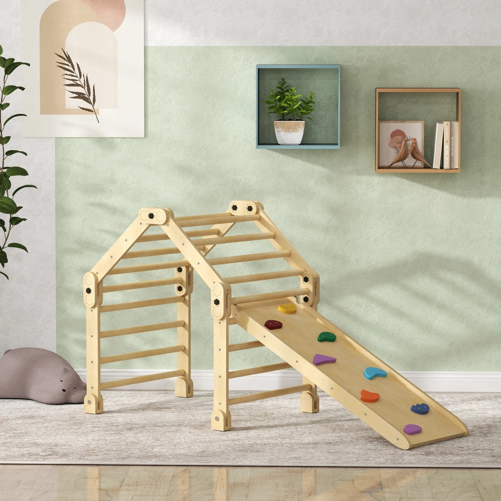 Castello Scalabile 3 in 1 per Bambini ¨C zephmum ¨C Multicolore 175x70x89 cm