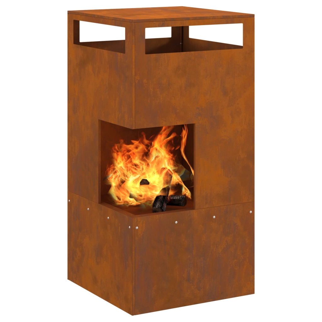 Focolare 50x50x100 cm Acciaio inossidabile