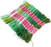 Set di fili per cucito 12 fili - Colorati - Sostenibili - Polyester - Fili per cucito - Artigianato - Adatto per DIY e ricamo