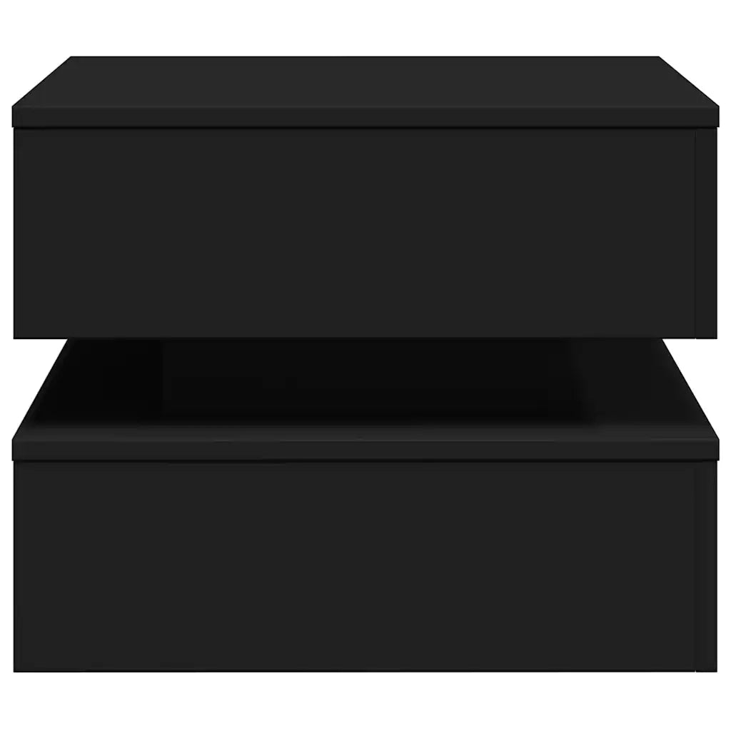 Tavolino da salotto | Tavolino da caff¨¨ | Tavolino da Soggiorno con Luci LED Nero 50x50x40 cm