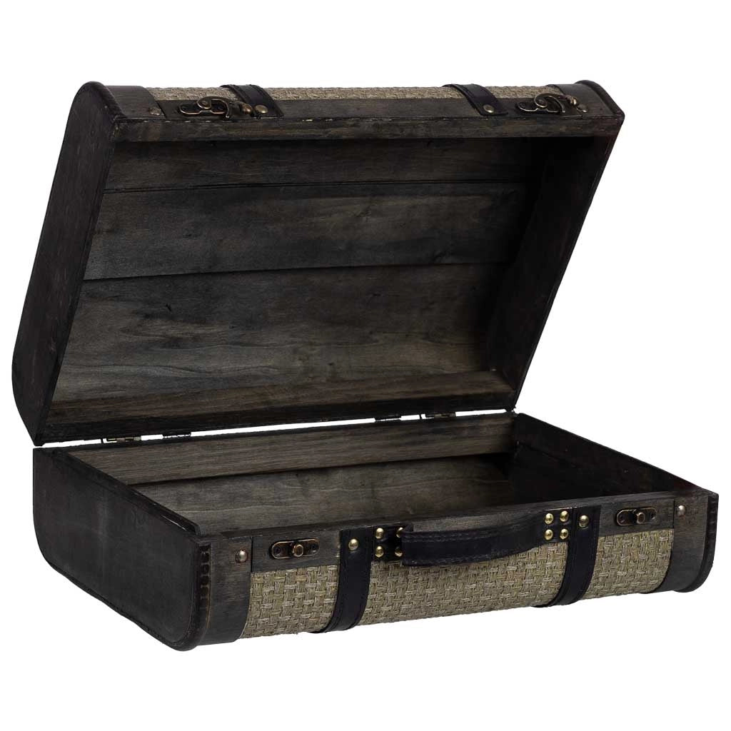 Valigia in legno marrone 43x30x17h cm