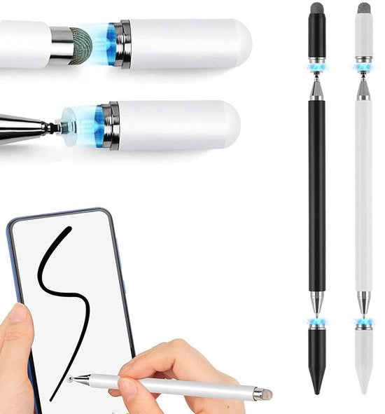 Penna Stylus 4-in-1 - Penna per Touchscreen - Penna con Puntino di Gomma - Alta Precisione - Progettazione Ergonomica - Penna Digitale