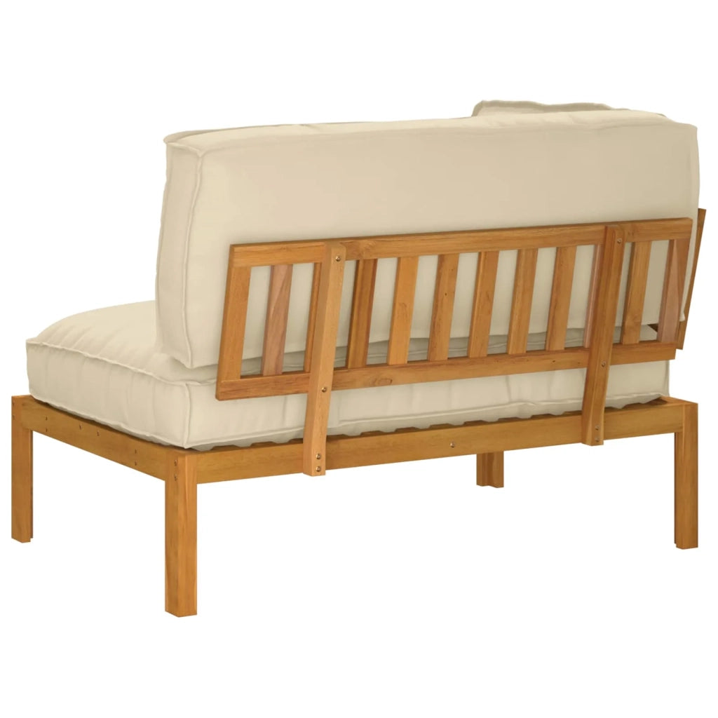 Set di divani Beige 133 x 92 x 69 cm Legno di Acacia Massello 3418159