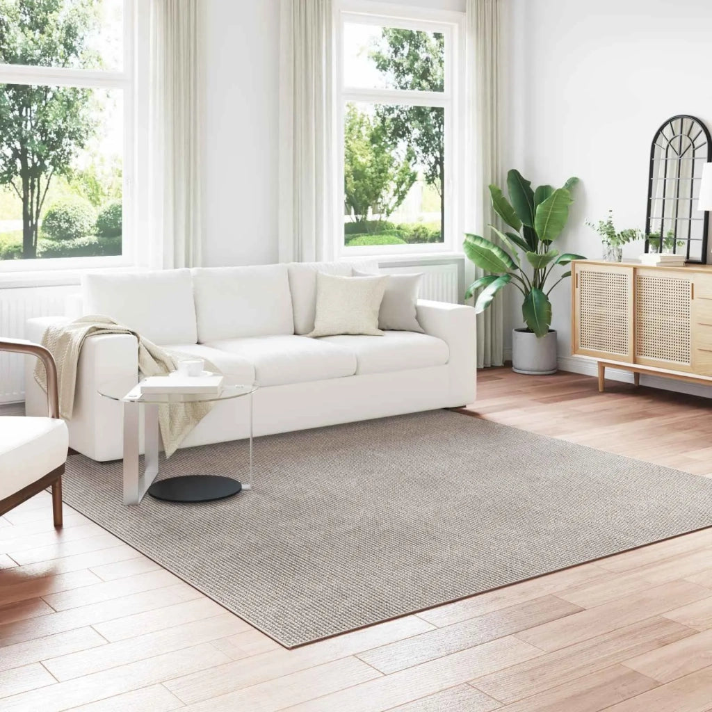 Tappeti per area LUGO Crema e Taupe 240 x 240 cm Poliestere