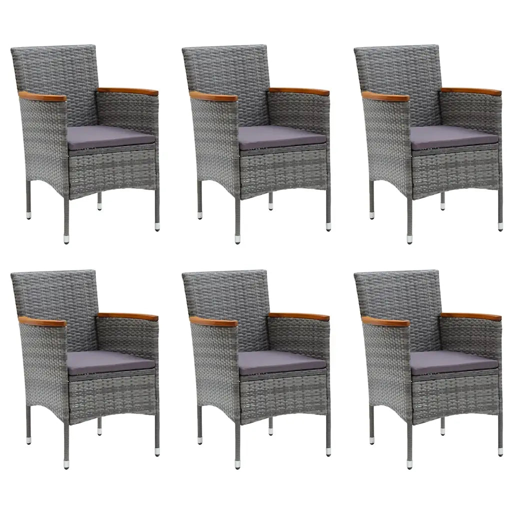Set da Pranzo da Giardino 7 pz Grigio 3067864