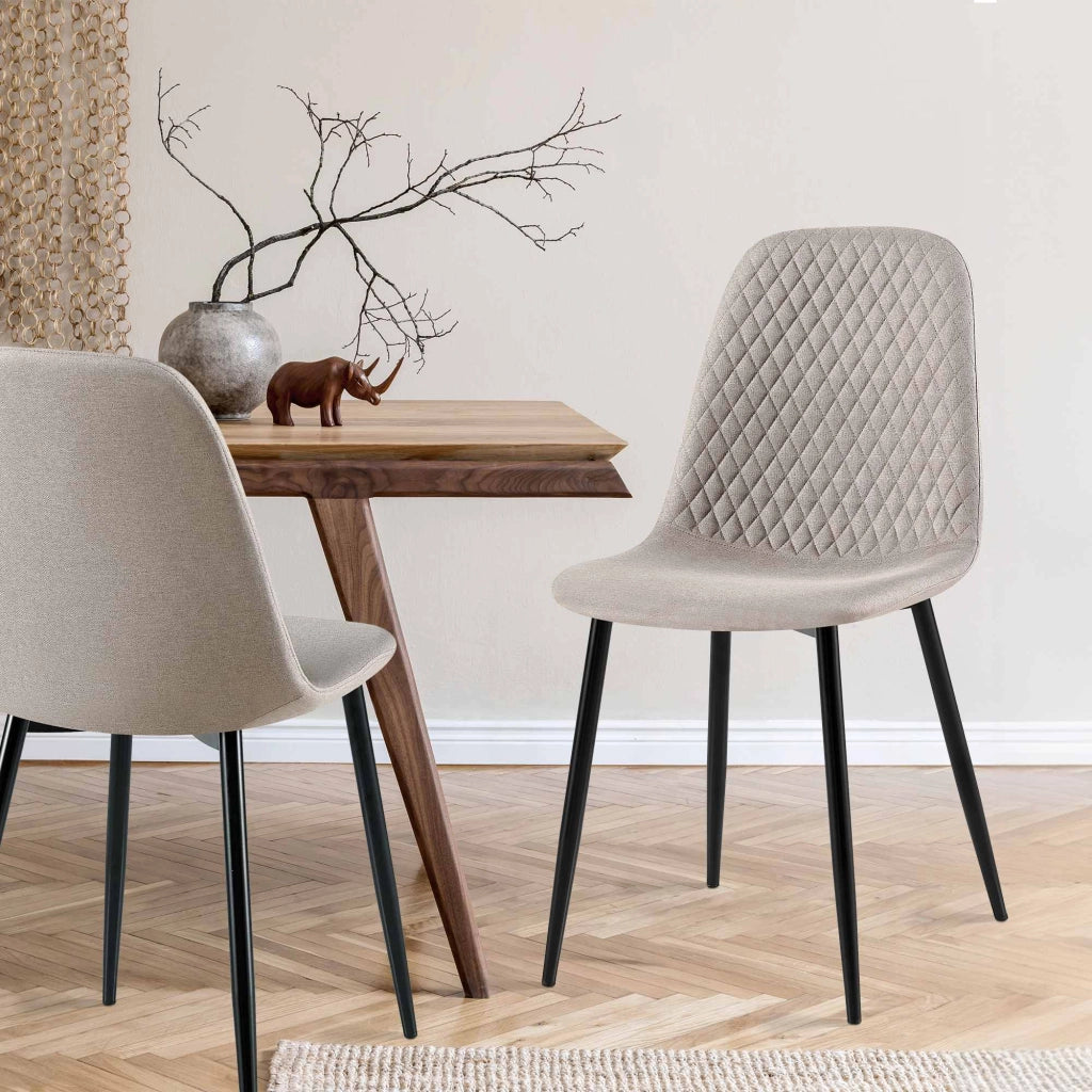 Set di 4 sedie Giverny grigio,Tessuto