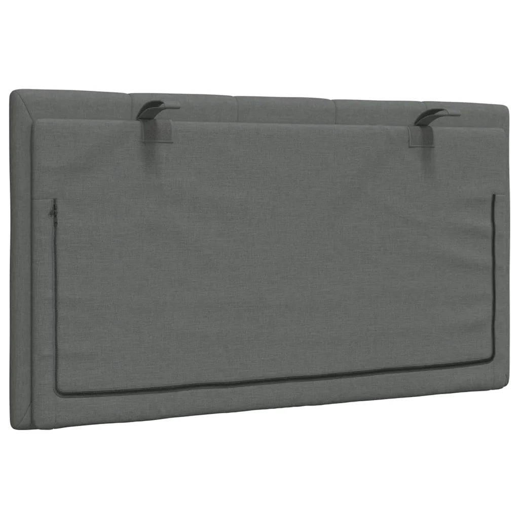 Cuscino Testiera Hanko Grigio Scuro 80 cm in Tessuto CFW4933637