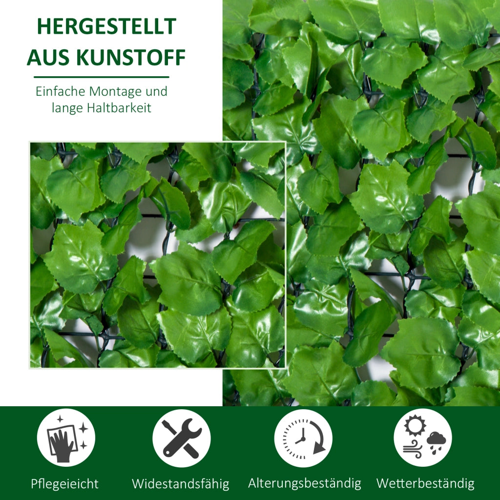 SIEPE ARTIFICIALE 300x100 cm Verde Chiaro in PE e Tessuto