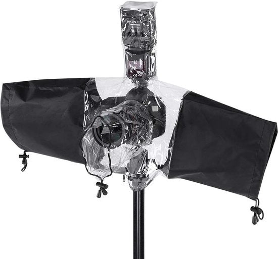 Kit di protezione per fotocamera - Impermeabile - Ripiegabile - Diffusore di luce - Cinture elastiche - Progettazione trasparente 67x28 cm - Borsa per fotocamera