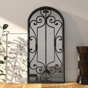 Specchio-Specchio DecorativoNero 100x45 cm Ferro per Uso Interno 921893