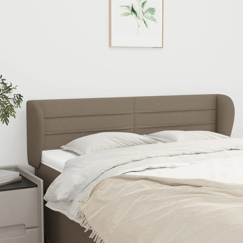 Testiera | Testata ad Orecchio Tortora 147x23x78/88 cm in Tessuto