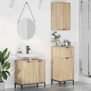 Set di mobili per il bagno con cassetto 3 pcs rovere sonoma