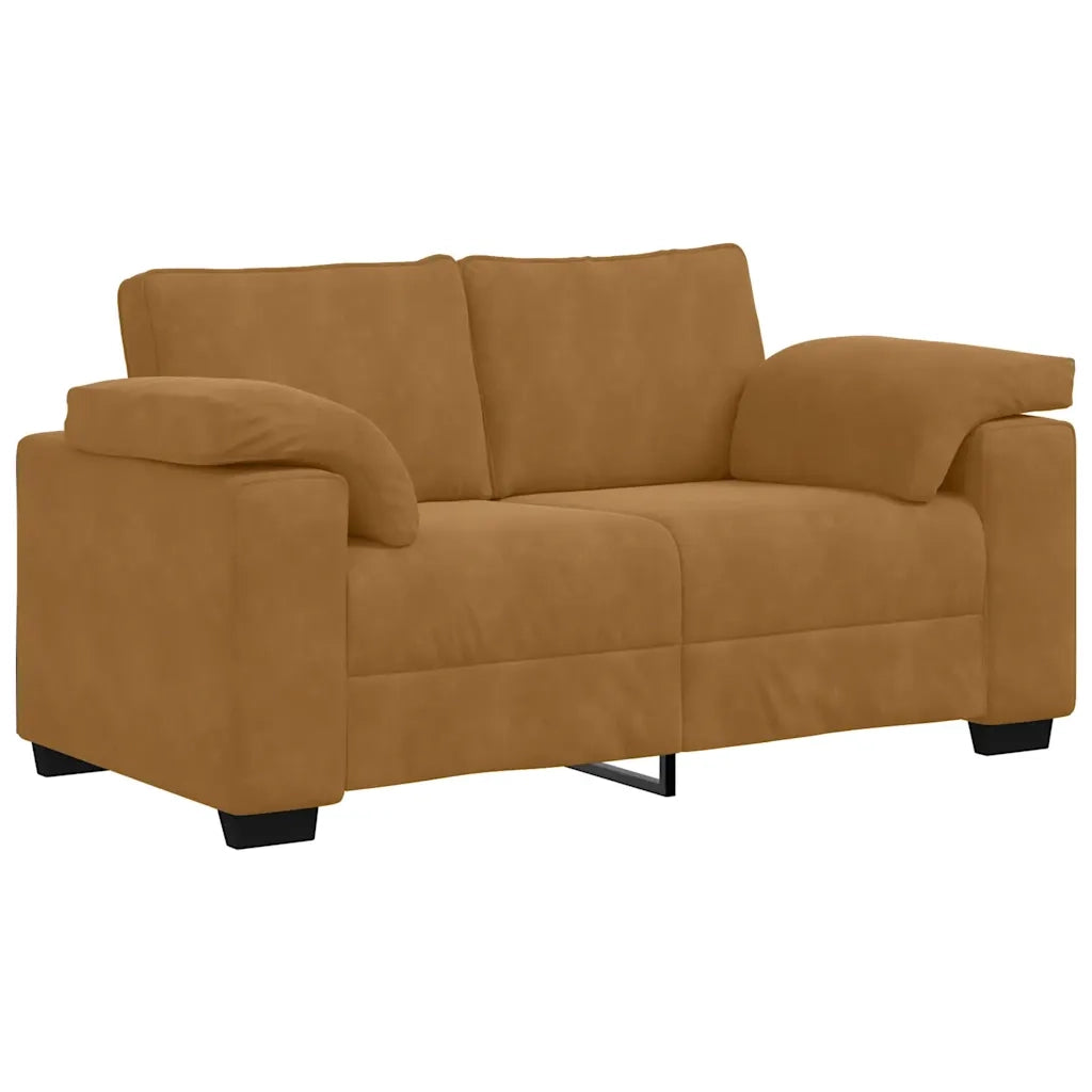 Divano Divanetto Marrone 120 cm in Velluto