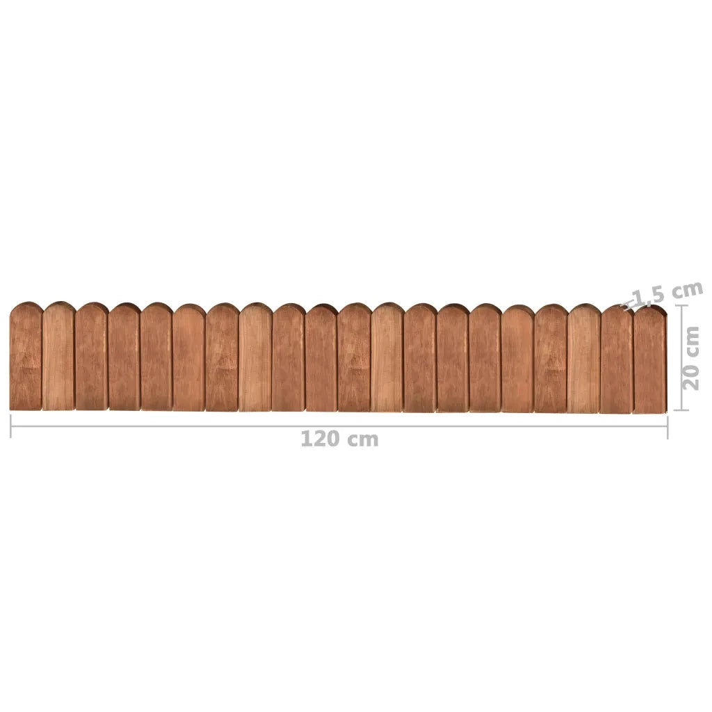 Rotoli di Bordura 2 pz 120 cm in Legno di Pino Impregnato 3053644