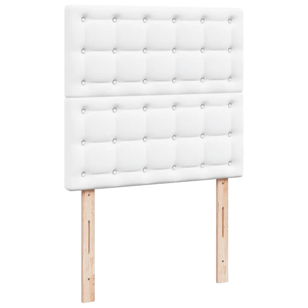 Giroletto a Molle con Materasso Bianco 90x190 cm in Similpelle