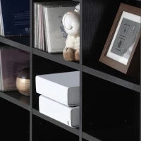 Libreria per CD/DVD Mensola per 1116 CD, 36 Scomparti Regolabili in Altezza, 102 x 24 x 195 cm, Nero