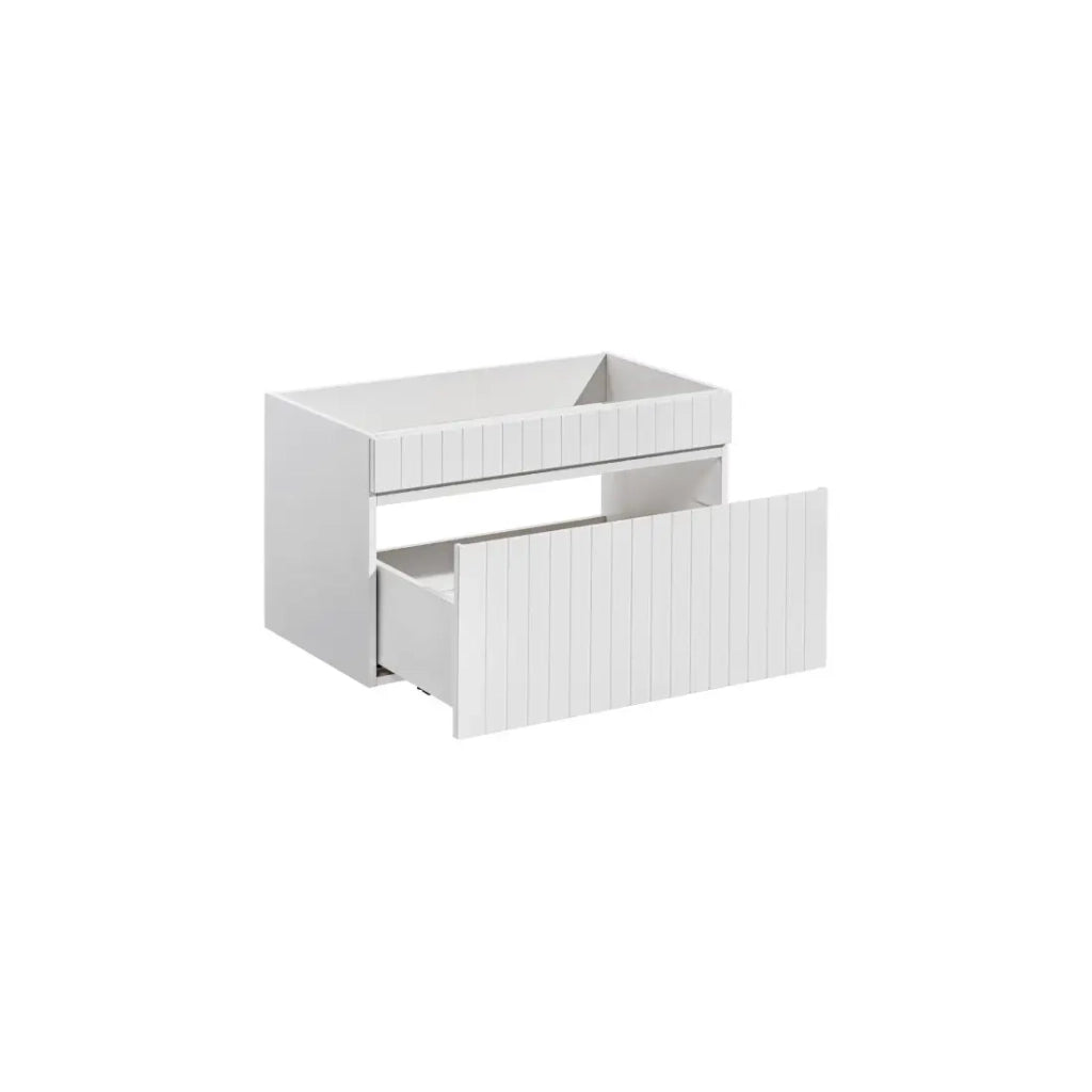 Mobile sottolavabo ICON 80 cm – 1 cassetto – Finitura bianco alpino – Design moderno sospeso