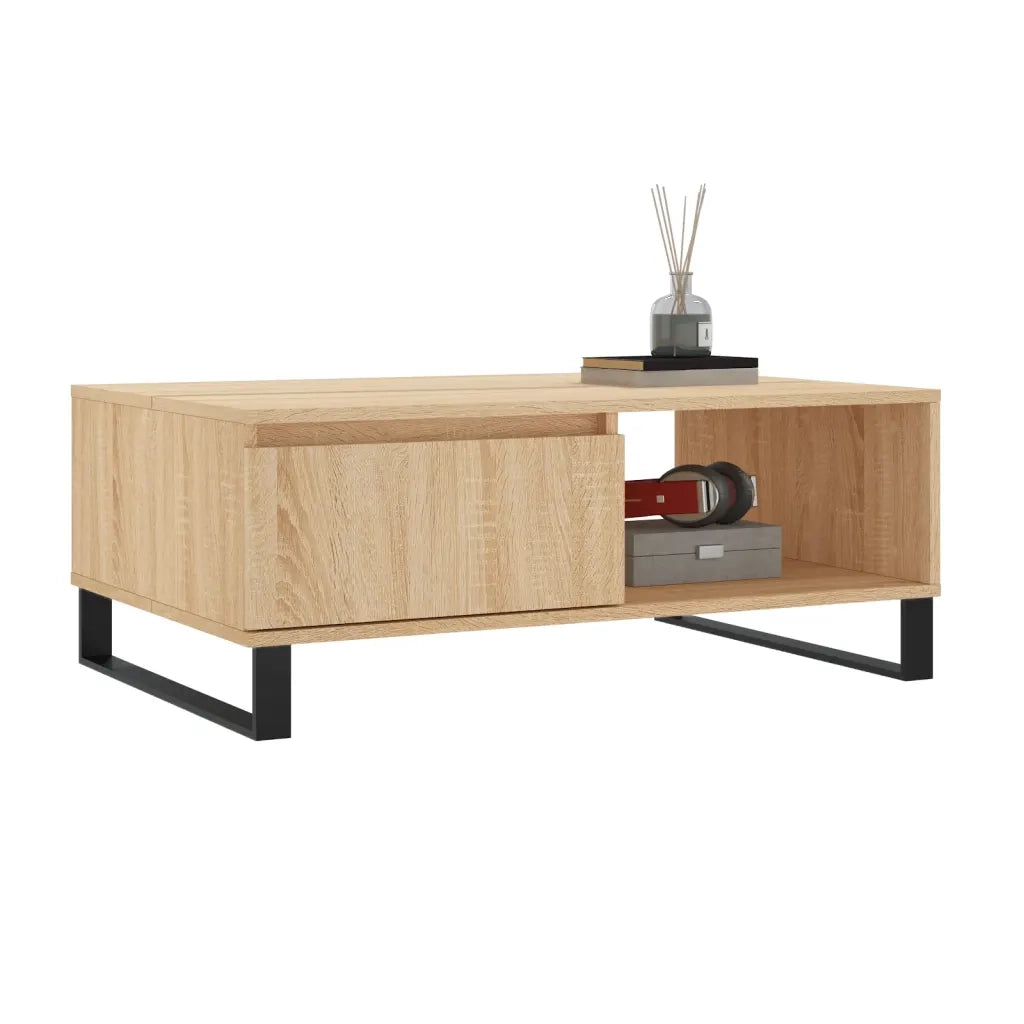 Tavolino da Salotto Rovere Sonoma 90x60x35 cm Legno Multistrato 827071