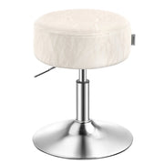 Sgabello da trucco girevole a 360 gradi regolabile in altezza con spesso cuscino in PU sgabello da toeletta per camera da letto cucina sala da pranzo moderno bianco 12_0007717