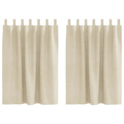 Tende Oscuranti | Tende Blackout 2 pz Crema 140 x 140 cm Velluto