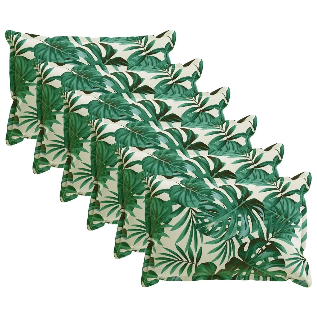 Federa 6 pcs HOUTEN Motivo a Foglie 50 x 80 cm Poliestere 920202