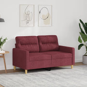 Divano a 2 Posti-Sofa 2 Posti Rosso Vino 120 cm in Tessuto 619502