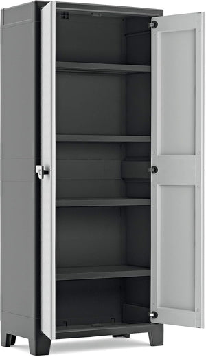 Armadio 4 Ripiani 80x44x182 cm Keter Titan Alto XL Grigio