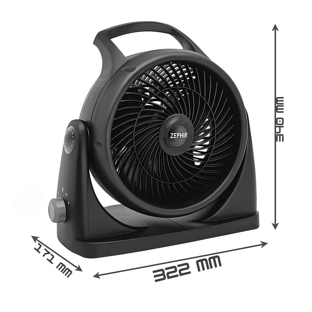 Termo-ventilatore elettrico zephir zbh20cm 2000w 2 in 1 aria calda e fredda